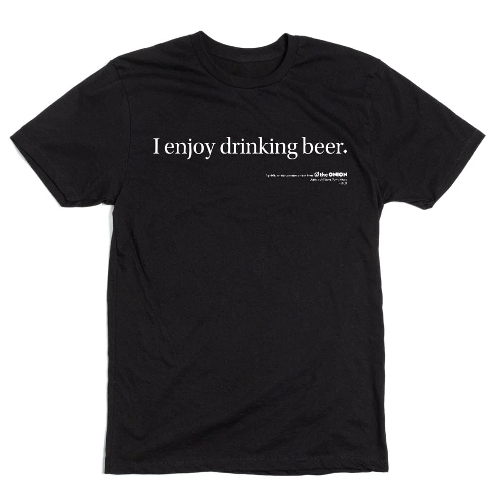'I enjoy drinking beer.' Vintage Headline T-Shirt - Image 2